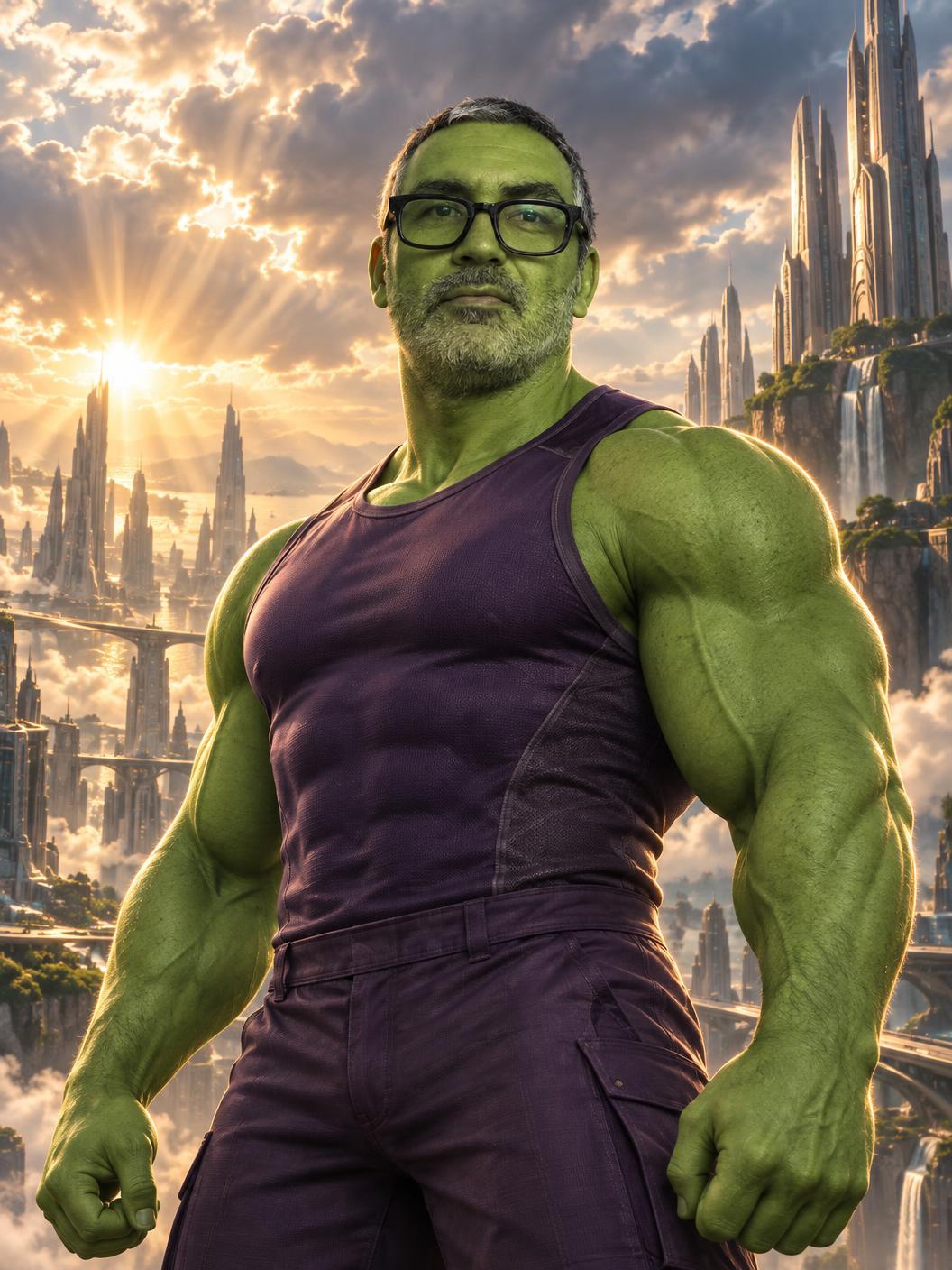 Superhero portrait generated with Synapse Booth