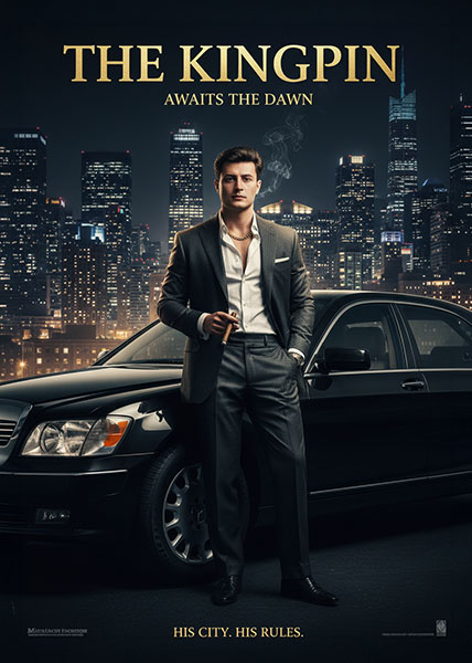 Crime movie poster AI example