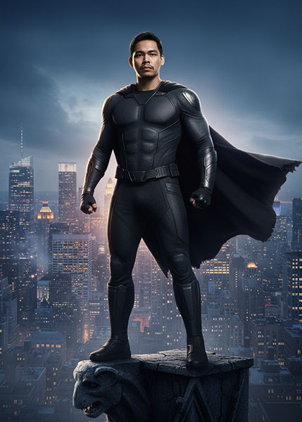City superhero AI example