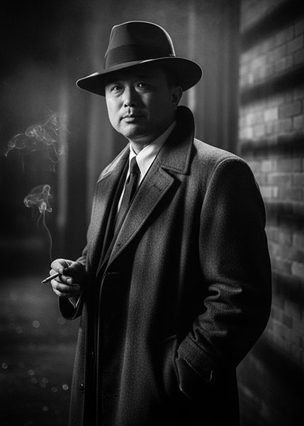 Noir detective AI example