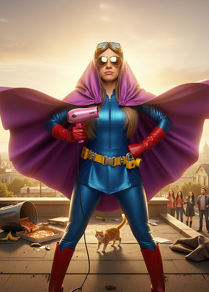 Comic superhero AI example