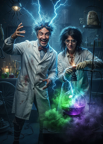 Mad scientists AI example