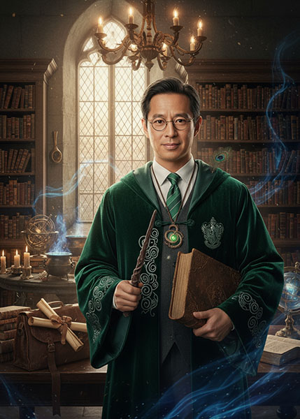 Wizard portrait AI example