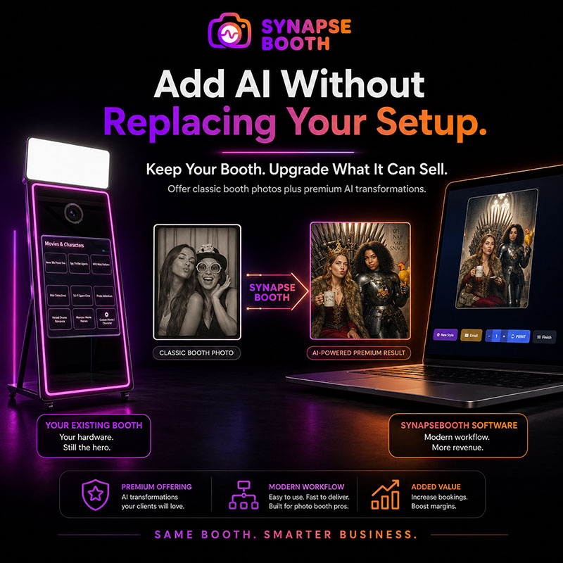 Synapse Booth adds AI transformations to an existing photo booth setup