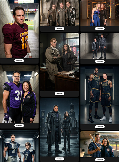 Kiosk photo gallery layout